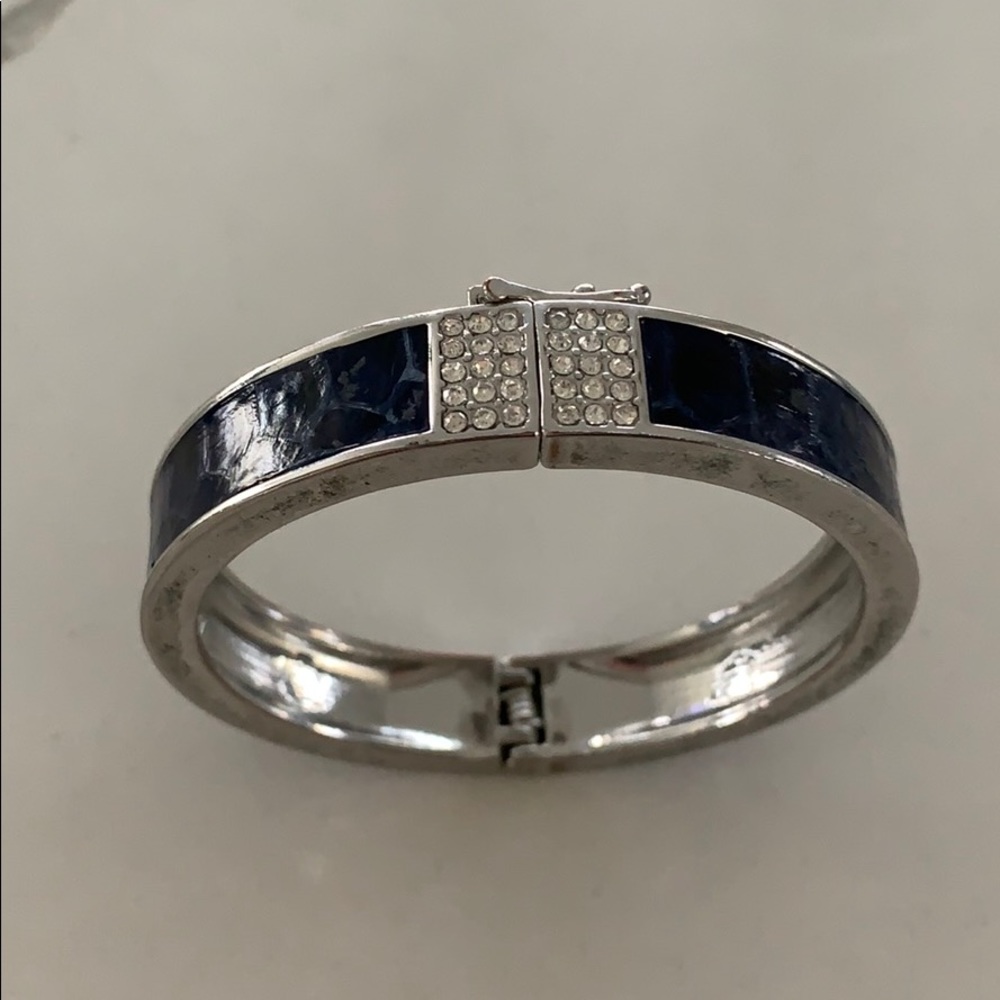 Ann Taylor navy and rhinestone bracelet